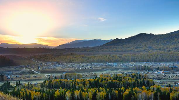 istock Kanas Hemu village sunrise 187226993