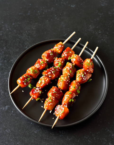 istock Teriyaki chicken skewers 1872270882