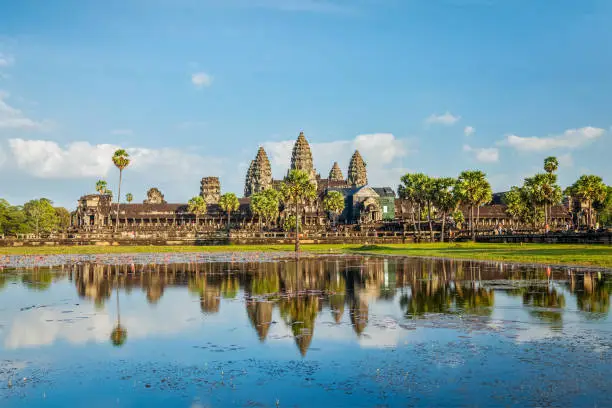 Photo of Angkor Wat temple. Siem Reap, Cambodia