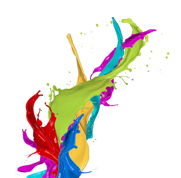 istock Splashes of colors on white background 187227973