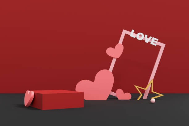 istock Happy Valentine's Day Background 3D Illustration 1872290427