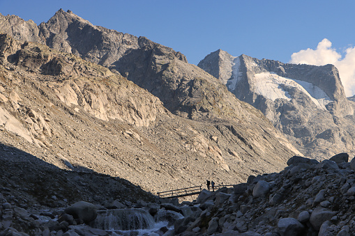 Forno Valley With Monte Rosso (3088 m), Cima Di Rosso (3366 m) And Forno Creek
