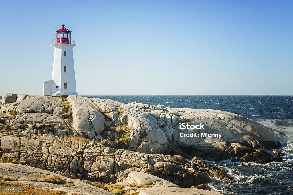 Peggy ´ s Cove farol Nova Scotia Canada - Royalty-free Canadá Foto de stock