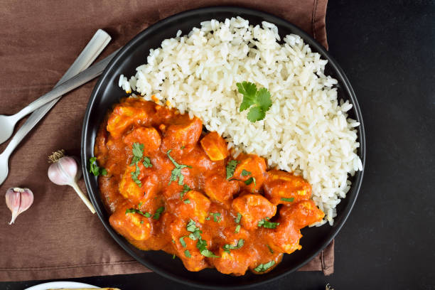 istock Indian chicken curry with rice 1872304386