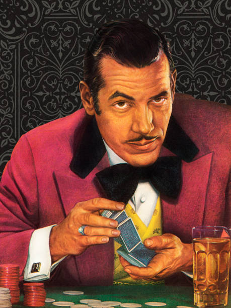 игральные карты gambler - colored background adult photography color image stock illustrations