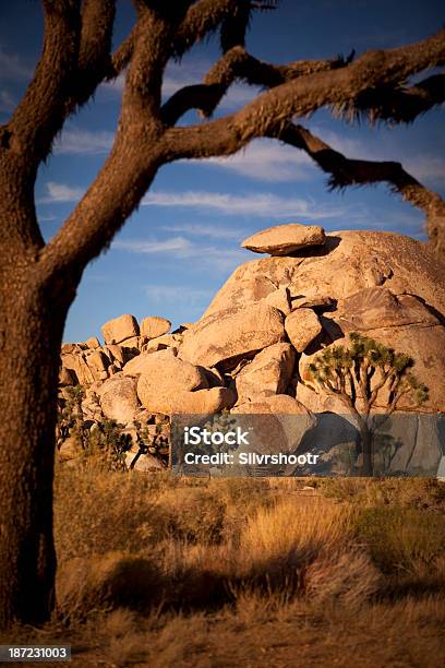 Cap Rock Ao Pôr Do Sol No Parque Nacional De Joshua Tree - Fotografias de stock e mais imagens de Ao Ar Livre