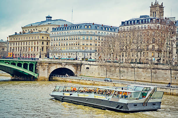 Bateaux-Mouches on Seine River, Christmas in Paris