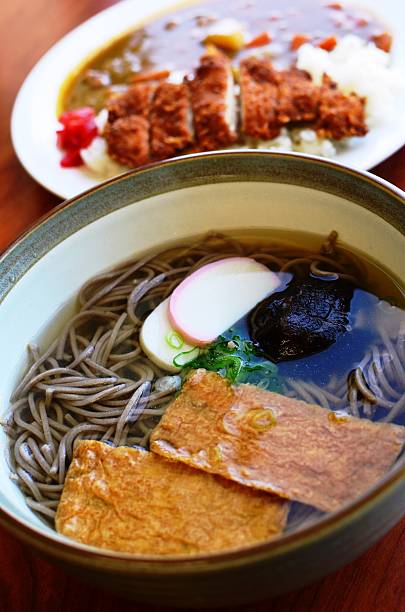 istock Buckwheat noodles and curry rice 187231476