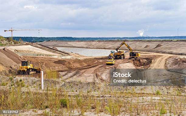 Canal Construction Site Stock Photo - Download Image Now - Backhoe, Brandenburg State, Building - Activity