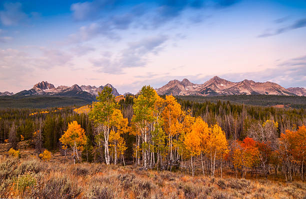 istock Sawtooth sunrise-Autumn in Stanley, Idaho 187232319