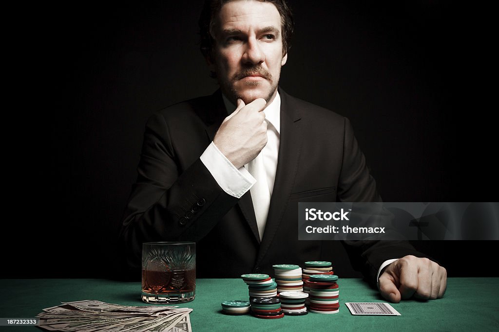 Pensando Gambler - Royalty-free Alta Sociedade Foto de stock