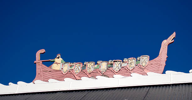 viking ship decoration on roof