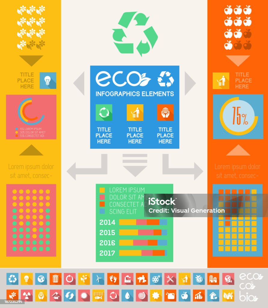 Écologie infographie modèle. - clipart vectoriel de Affaires libre de droits