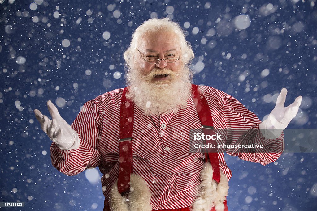 Fotos de época de Santa Claus captura Real de copos de nieve - Foto de stock de Adulto libre de derechos