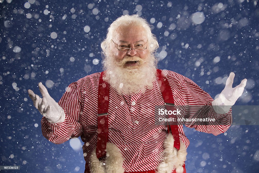 Foto di stile Vintage reale di Babbo Natale fiocchi di neve - Foto stock royalty-free di Adulto