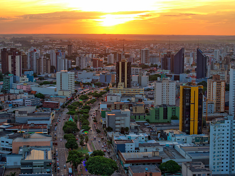 Aerial photo of the city of Cascavel Paraná Brazil.