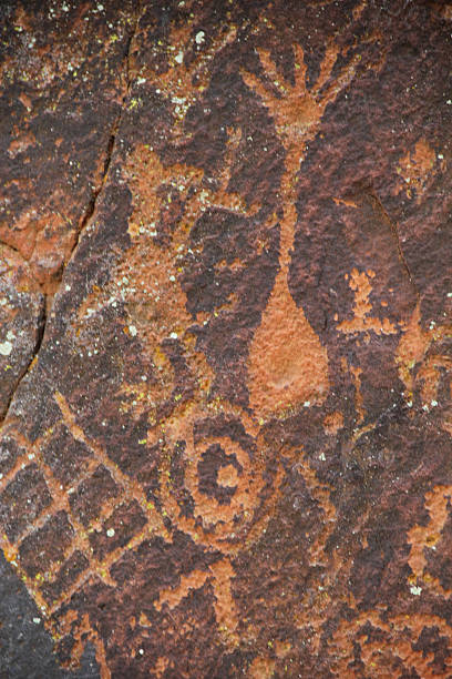 Petroglyph Solar Calender Ancient Figures Stock Photo - Download Image Now  - American Culture, Ancient, Animal Themes - iStock