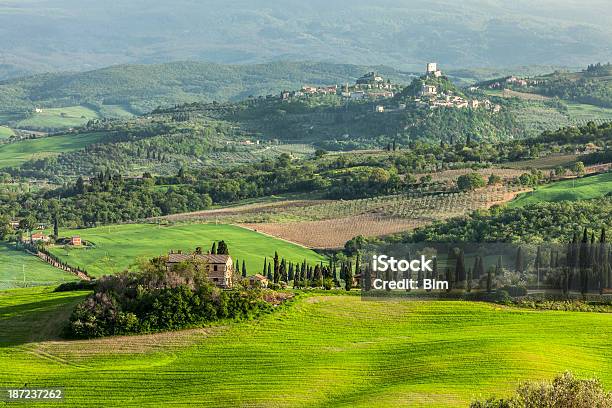 春の景観にトスカーナイタリア - なだらかな起伏のある地形のストックフォトや画像を多数ご用意 - なだらかな起伏のある地形, イタリア, イタリア文化