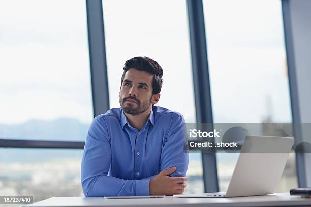 Happy Young Business Man At Office Stock Photo - Download Image Now - Adult, Adults Only, Beautiful People