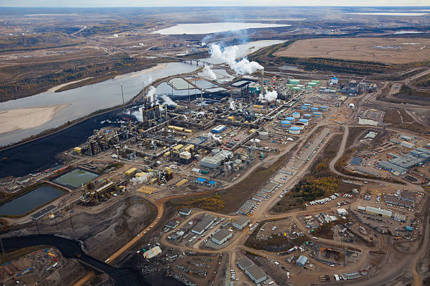 Suncor Refinery, Aerial Photo stock photo