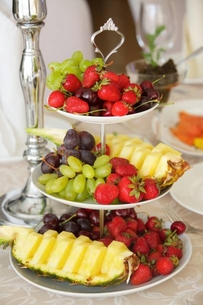 istock Assorted types of fruits. Serving fruit for the holiday table. 1872428450