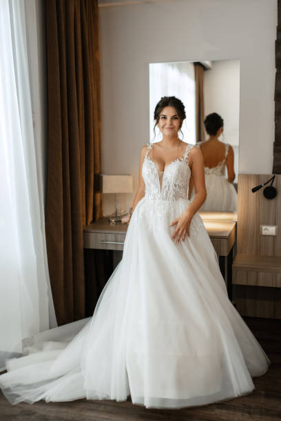 istock bride in a white dress at the training camp 1872471291