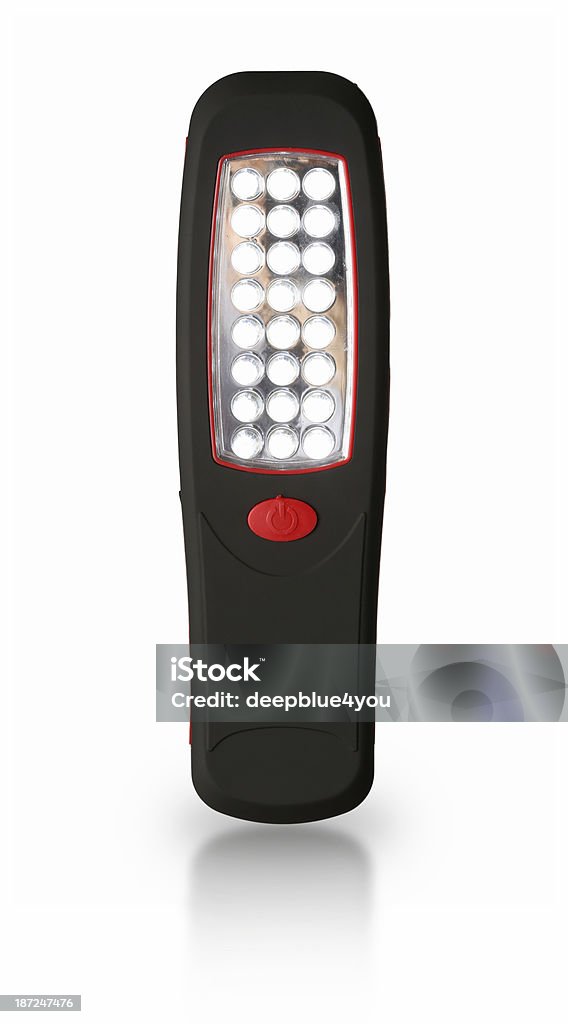 Electric Tasche Taschenlampe auf weiss Byckground - Lizenzfrei Abzeichen Stock-Foto