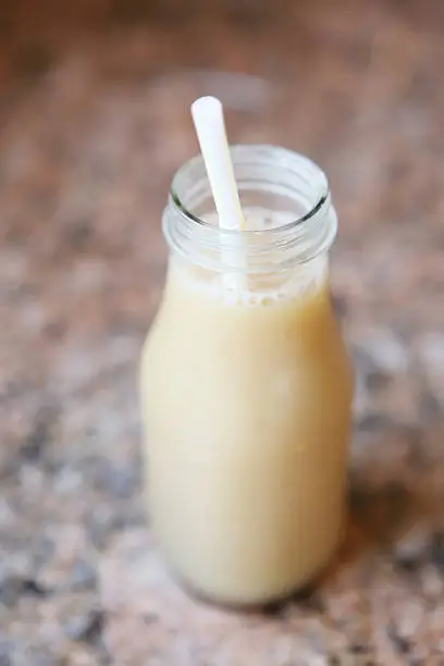 Iced Coffee in Starbucks Glass Jar