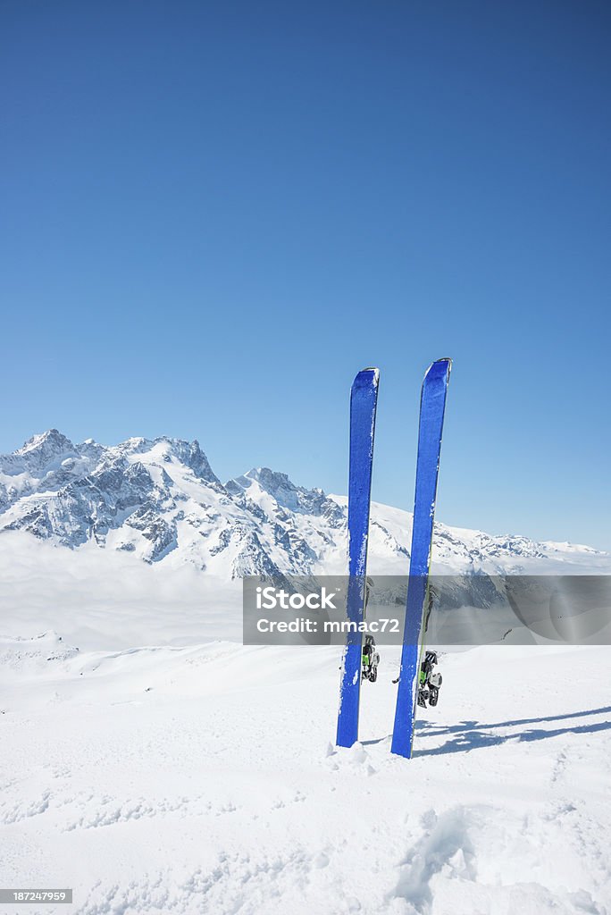 Winter hohen Berg Landschaft mit ski - Lizenzfrei Alpen Stock-Foto