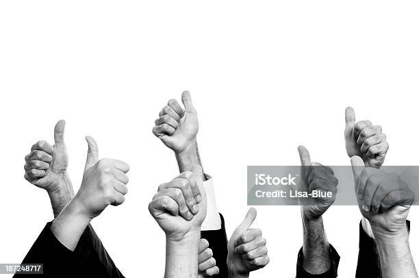 親指 Upblack とホワイトです - 親指を立てるのストックフォトや画像を多数ご用意 - 親指を立てる, 白背景, チームワーク