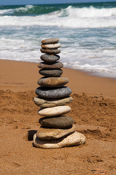 istock Group of stones piled in Balance 187251253
