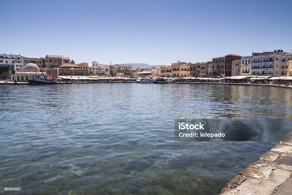 Ханья гавань Променад panorama.  Крит, Греция. - Стоковые фото Архитектура роялти-фри