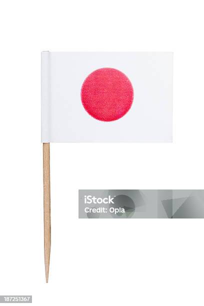 Papieru Flaga Japonii - zdjęcia stockowe i więcej obrazów Wykałaczka - Wykałaczka, Flaga Japonii, Japonia