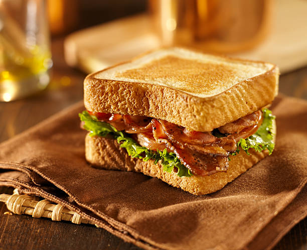 istock BLT bacon lettuce tomato sandwich on a napkin 187252012