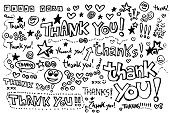 istock Thank You and Gratitude doodle, with clipping path 187253223