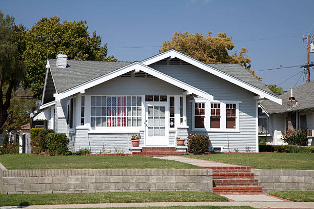 istock Suburban house on a sunny day 187253855