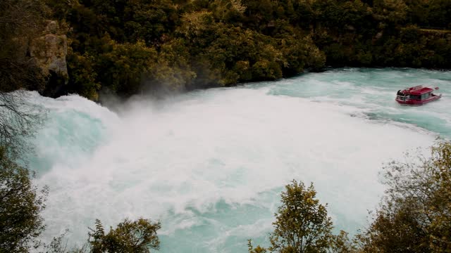 Amazing waterfalls of Huka Falls, New Zealand North Island