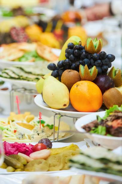 istock Assorted types of fruits. Serving fruit for the holiday table. 1872563110