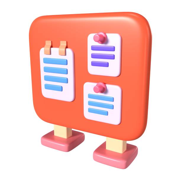 istock Bulletin Board 3D Illustration Icon 1872566357