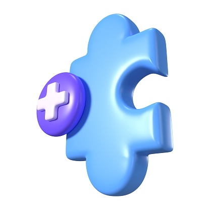 This is a Extension 3D Render Illustration Icon. High-resolution JPG file isolated on a white background.