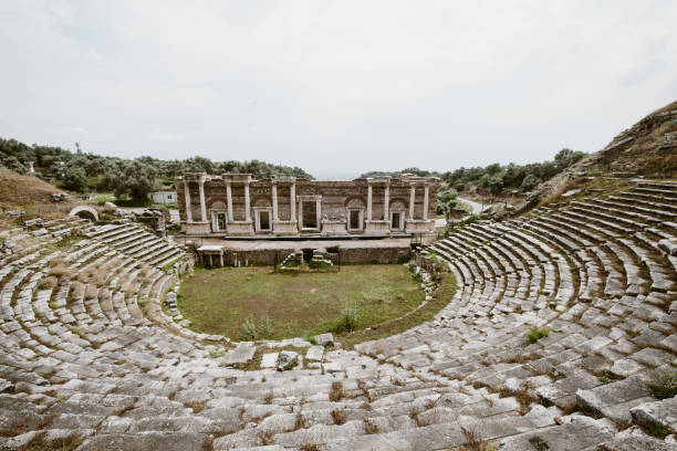 Ancient Theater at  Nysa Ancient City (Antik Kenti) Roman period. Sultanhisar district of Aydın Province of TURKEY.