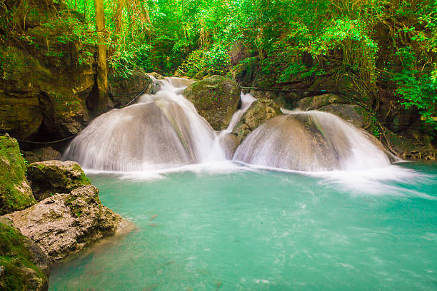 istock Waterfall beautiful (erawan waterfall) in kanchanaburi province 187257211