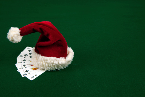 Creative Christmas postcard - winning at the casino request