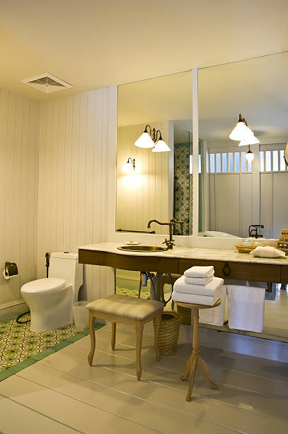 istock Interior of bath room in modern house 187257433