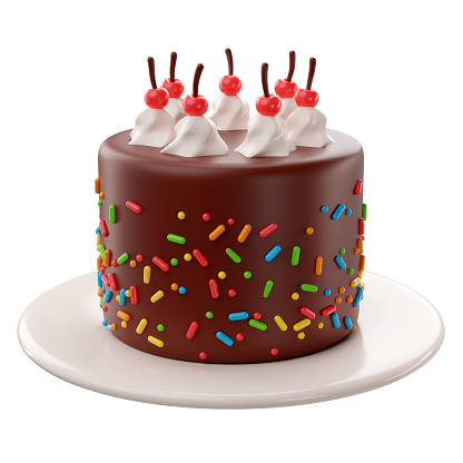 3d Birthday Icon Birthday Cake