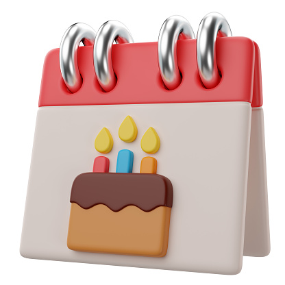 3d Birthday Icon Birthday Calendar