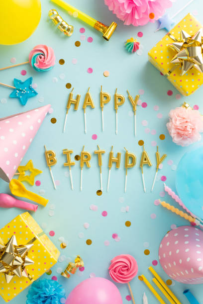 istock Festive occasion inspiration. Overhead vertical shot capturing festive table arrangement with 