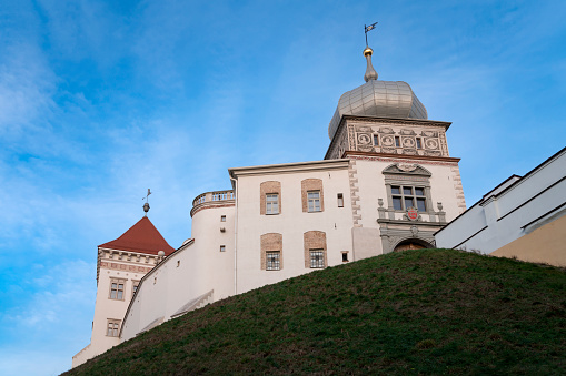 View of the Grodno Old Castle (Grodno Upper Castle) on a sunny day, Grodno, Belarus