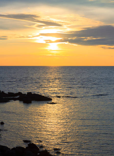 Sunset over the sea - foto stock