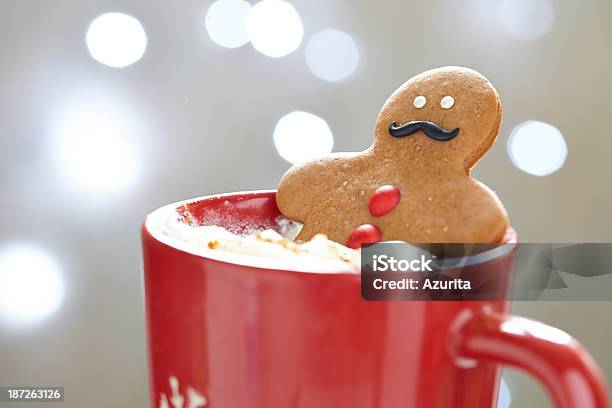 Gingerbread Man In Hot Chocolate Stock Photo - Download Image Now - Gingerbread Man, Christmas, Fun